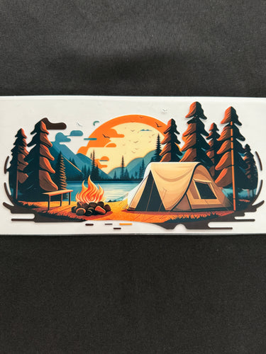 Camping scene cup wrap