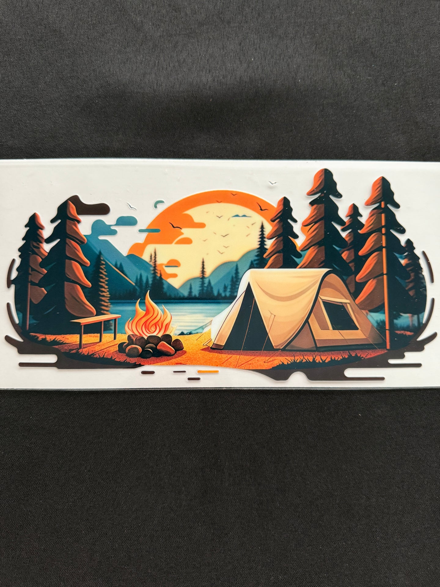 Camping scene cup wrap