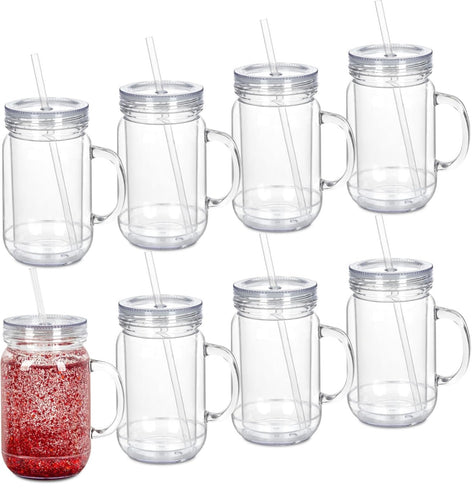 20oz double walled mason jar with handle